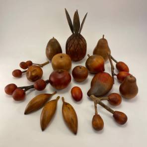 A Collection of Wooden Fruits